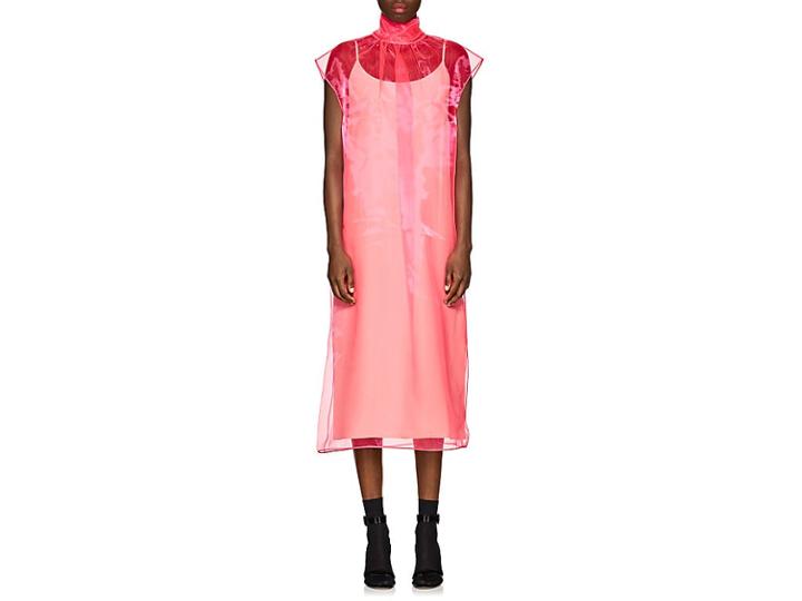 Prada Women's Sheer Organza Tieneck Dress