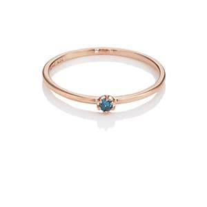 Lodagold Women's Blue-diamond Ring-gold