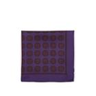 Bigi Men's Medallion-patterned Silk Pocket Square - Purple