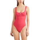 Eres Women's Line Up Button-front One-piece Swimsuit - Pink