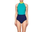 Flagpole Swim Women's May Colorblocked One-piece Halter Swimsuit
