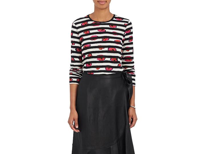 Proenza Schouler Women's Ikat-inspired Striped Cotton Jersey T-shirt