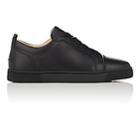 Christian Louboutin Men's Louis Junior Flat Leather Sneakers-black