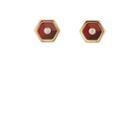 Mark Davis Women's Bakelite & Diamond Stud Earrings - Red