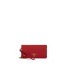 Prada Women's Logo Leather Chain Wallet - Red