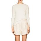 Helmut Lang Women's Rib-knit Paper-blend Asymmetric Sweater-white