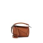 Loewe Women's Puzzle Mini Leather Shoulder Bag - Tan