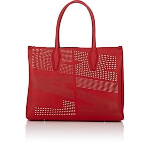 Lanvin Women's Medium Leather Shopper Tote Bag-red