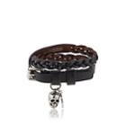 Alexander Mcqueen Men's Studded Leather Double-wrap Bracelet - Black