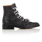 Givenchy Women's Elegant Studded Leather Ankle Boots-black