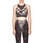 Electric & Rose Women's Grayson Stretch-cotton Crop Top-charcoal