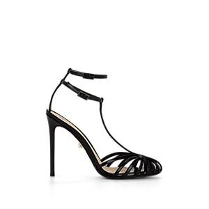 Alev Milano Women's Stella Patent Leather T-strap Sandals - Black