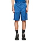 Prada Men's Tech-twill Shorts-blue