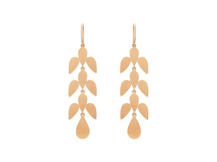 Irene Neuwirth Women's Leaf-shaped Drop Earrings