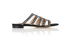Sergio Rossi Women's Studded Suede Slide Sandals