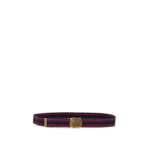 Alex Mill Men's Striped Webbed Cotton Belt - Red