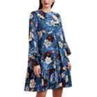 Erdem Women's Christy Floral Silk Dress - Blue Multi