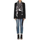 Givenchy Women's Tour Date Oversized Silk-wool Jacquard Scarf-black