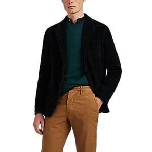 Massimo Alba Men's Cotton Corduroy Two-button Sportcoat - Dark Gray