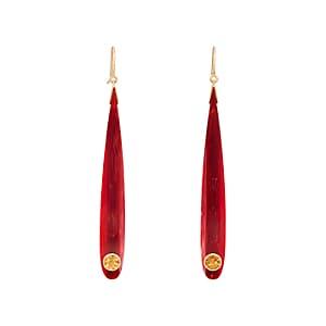 Mark Davis Women's Bakelite & Citrine Drop Earrings-red