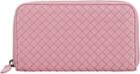 Bottega Veneta Intrecciato Zip-around Wallet-pink