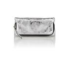 Barneys New York Women's Leather Foldover Pouch-silver