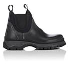 Prada Women's Lug-sole Leather & Neoprene Chelsea Boots-nero