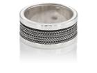 Emanuele Bicocchi Men's Sterling Silver Layered Band