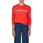 Vivetta Women's Erfurt Embroidered Stretch-cotton Sweatshirt-red
