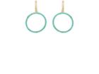 Jennifer Meyer Women's Turquoise Open Circle Drop Earrings