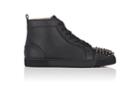 Christian Louboutin Men's Lou Spikes Orlato Flat Leather Sneakers
