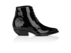 Saint Laurent Women's Theo Patent Leather Lace-up Ankle Boots