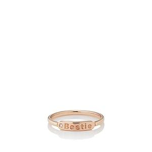 My Story Women's The Twiggy Signet Ring - Rose Gold