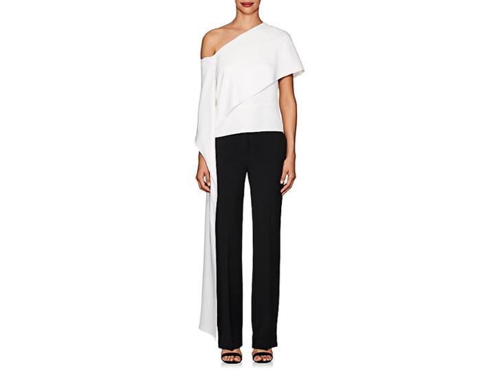 Narciso Rodriguez Women's Hammered Silk Off-the-shoulder Blouse