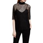 Givenchy Women's Leopard-pattern Lace Shirt - Black