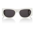 Cline Women's Rounded Rectangular Sunglasses-white