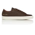 Common Projects Men's Achilles Grained Leather Sneakers-brown