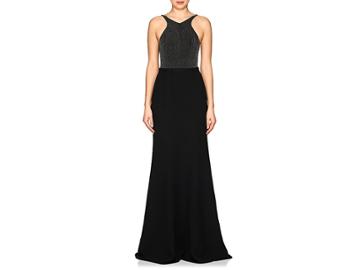 Narciso Rodriguez Women's Studded Silk Crepe Gown
