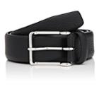 Barneys New York Men's Pebbled Leather Belt-black