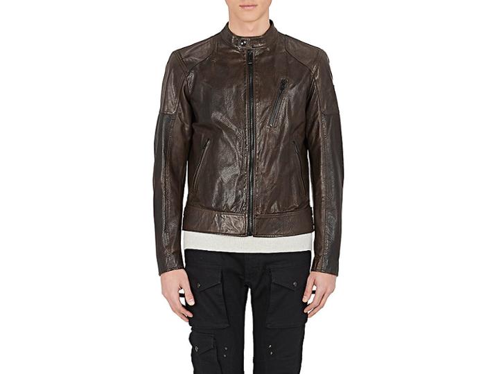 Belstaff Men's Leather Racer Jacket