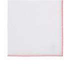 Simonnot Godard Men's Contrast-edge Cotton-linen Pocket Square-pink