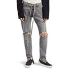 Fear Of God Men's Distressed Belted Slim Jeans - Gray