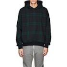 Fear Of God Men's Plaid Cotton Oversized Hoodie-navy
