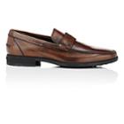 Tod's Men's Burnished Leather Penny Loafers-brown