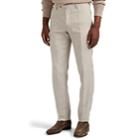 Incotex Men's Marvis M-body Modern-fit Linen Trousers - Beige, Tan