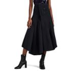 J.w.anderson Women's Button-front Cotton Flared Skirt - Black