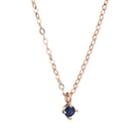 Lodagold Women's Sapphire Charm Necklace-gold