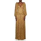 J. Mendel Women's Metallic-weave Silk Pliss Gown-sage