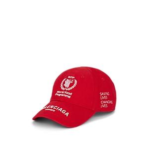Balenciaga Men's Cotton Twill Baseball Cap - Red