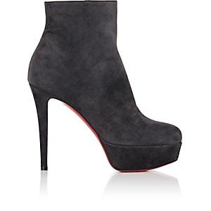 Christian Louboutin Women's Bianca Suede Ankle Boots-charbon